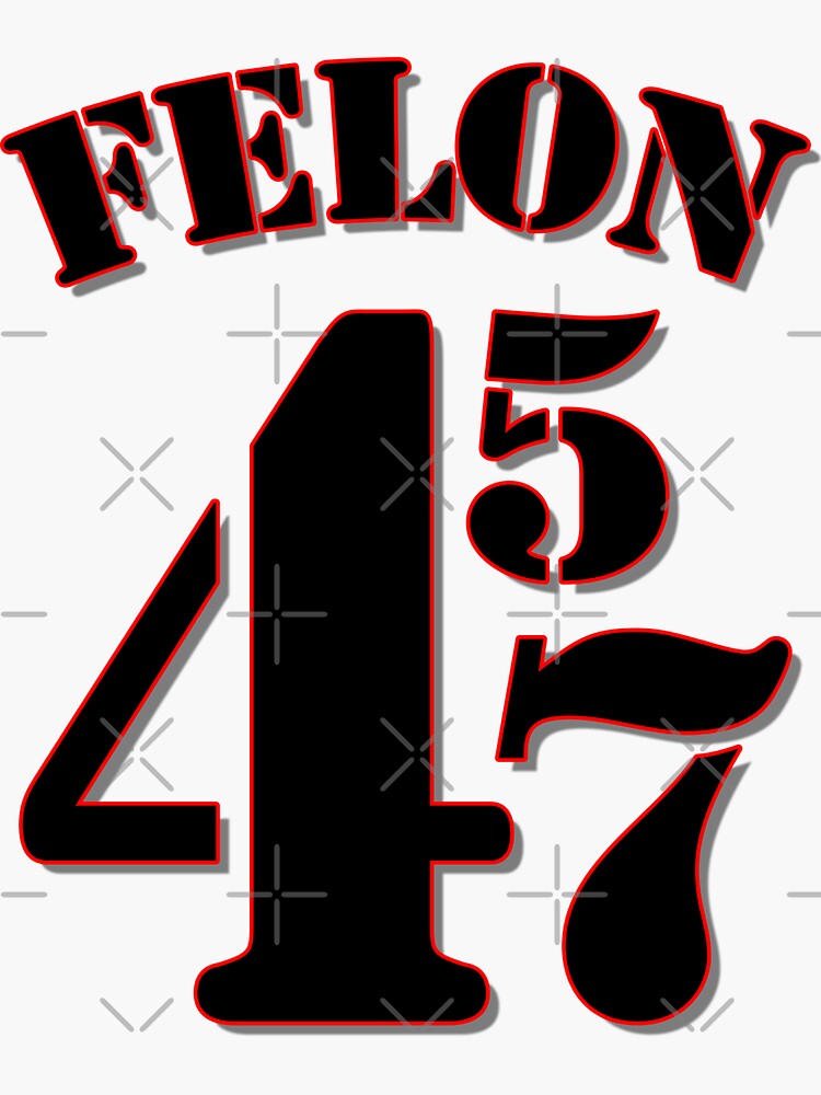 Thumbnail 3 of 3, Sticker, Felon 45 47 Anti Trump Stickers designed and sold by EthosWear.