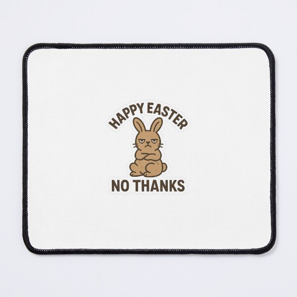 Item preview, Grumpy Bunny Easter Sticker – “Happy Easter? No Thanks” Funny Rabbit Design designed and sold by Koticmak Store.