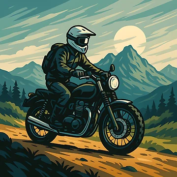 Artwork thumbnail, Motorcycle Offroad Adventure by RekiStyle