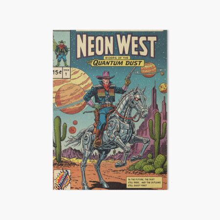 Artikel-Vorschau von Retro-futuristischer Cowboy-Comic, designt und verkauft von JonelleTshirts.