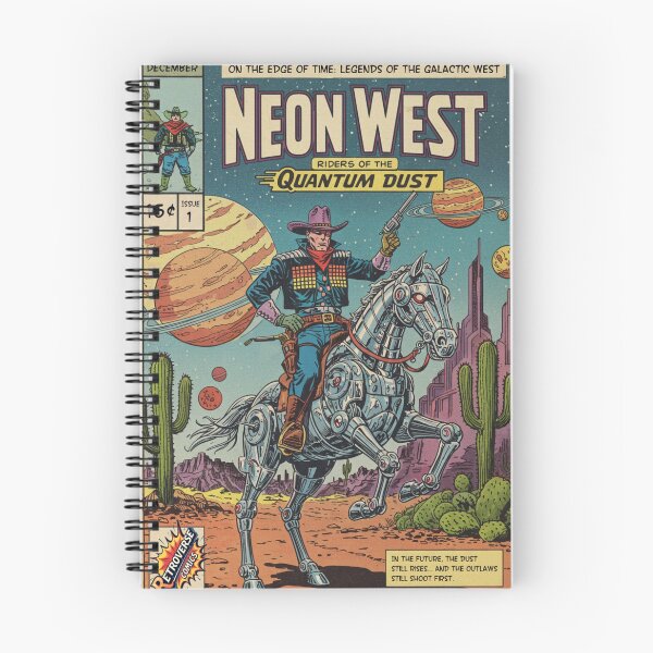 Item preview, Retro Futuristic Cowboy Comic designed and sold by JonelleTshirts.