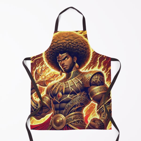 Item preview, Afrocentric Anime fire God designed and sold by Uluvet Design Studio.