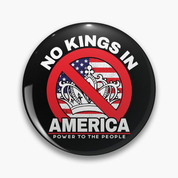 Item preview, No Kings in America – Anti-Monarchy Patriotic Design – Defiant Democracy T-Shirt & Sticker – Power to the People – Anti-Trump Tyranny – 1776 Revolution Inspired designed and sold by Prints-N-Tees.