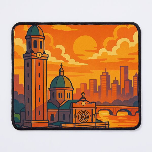 Item preview, Manila Cathedral Sunset View Philippines Intramuros Skyline designed and sold by Places On Earth.