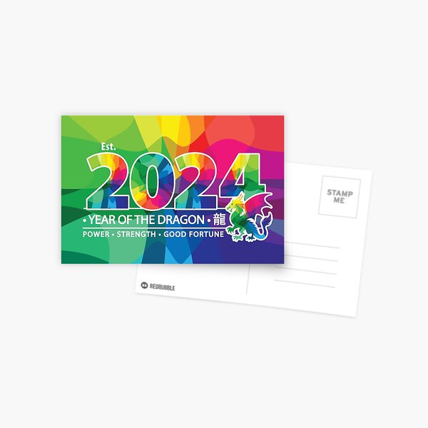 Item preview, Birthday Established 2024 Happy Year of The Dragon Chinese Zodiac designed and sold by PCStudio57.
