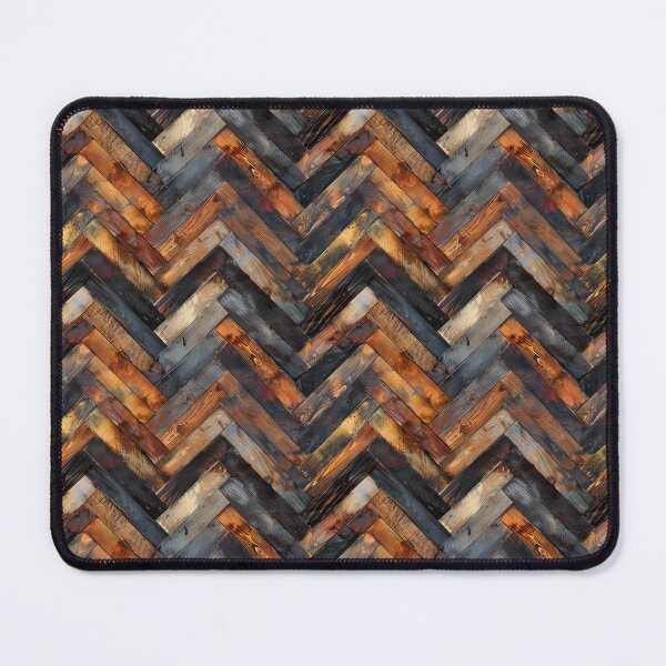 Item preview, Dark Rustic Herringbone Parquet designed and sold by NTGUILTY.