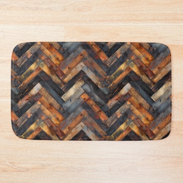 Item preview, Dark Rustic Herringbone Parquet designed and sold by NTGUILTY.