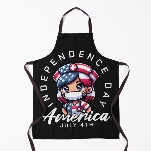 Item preview, 4th of July Nurse, Kawaii Healthcare Hero Art designed and sold by Bliss Find And Design.
