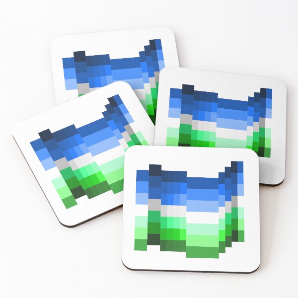 Item preview, Pixel Pride Flag Ocean designed and sold by HarveyHandcraftsandDesigns.