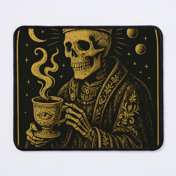 Artikelvorschau, Der Kaffee – Luxus-Tarot-Skelett entworfen und verkauft von SlickFreek.