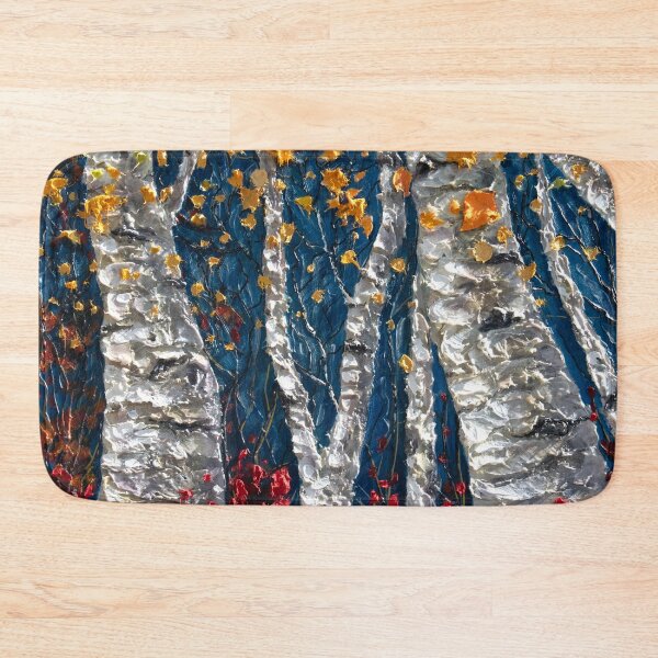 Item preview, Enchanted Aspen Grove Textured Palette Knife Forest Painting Colorado Landscape Art designed and sold by Rocky Mountain Artistry.