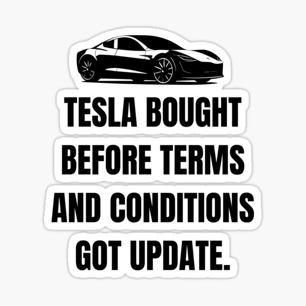 Artikel-Vorschau von Tesla-Stoßstange gekauft, bevor die Geschäftsbedingungen aktualisiert wurden, designt und verkauft von raedlisam.