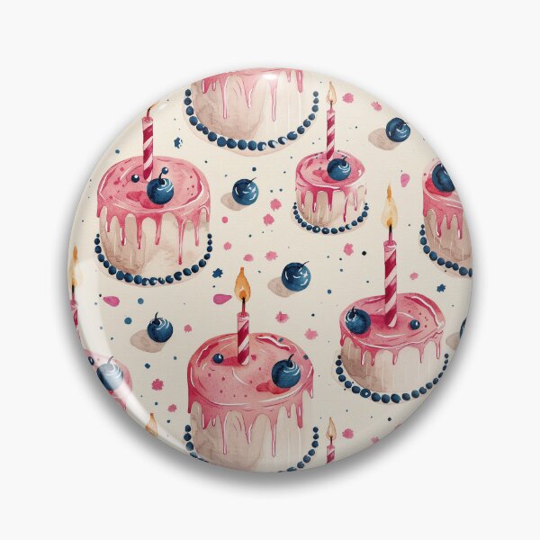 Item preview, Watercolor Pink Birthday Cakes designed and sold by NTGUILTY.