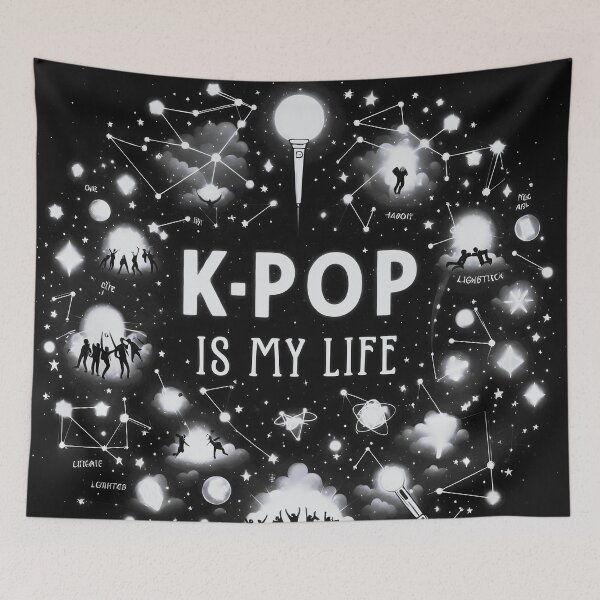 Item preview, K-pop Is My Life Echoing Through the Universe designed and sold by Fantabulous.