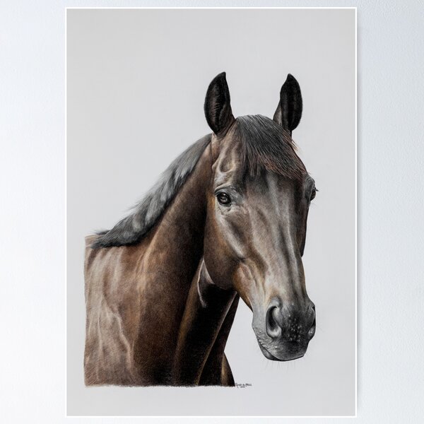 Aperçu de l'œuvre Cheval bai foncé créée et vendue par RduPFineArt.