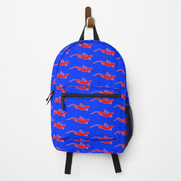 Item preview, Red Gecko with White Outline on Blue Background designed and sold by SBVillard.