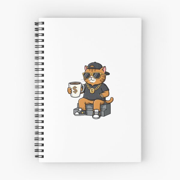 Item preview, Badass Cat with Coffee Attitude designed and sold by Meow Cat.