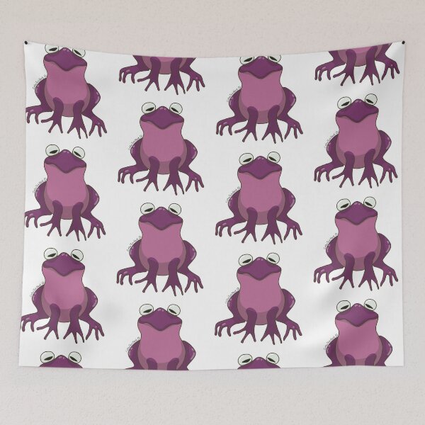 Item preview, A Bunch of Colorful Frogs! Dark Pink Frog! designed and sold by CoffeeTechNerd.