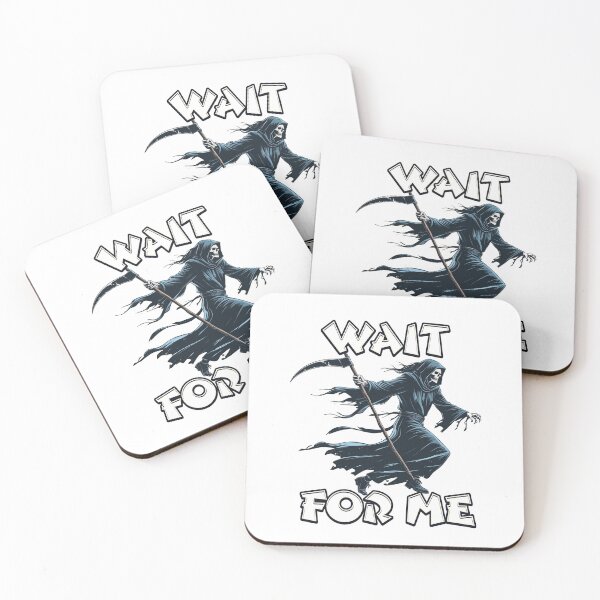 Item preview, Grim Reaper "Wait for Me", Dark Humor Gothic Art designed and sold by Bliss Find And Design.