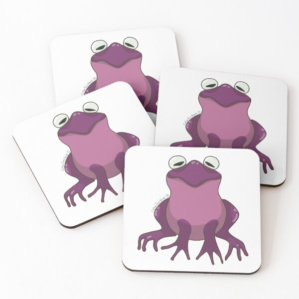 Item preview, A Bunch of Colorful Frogs! Dark Pink Frog! designed and sold by CoffeeTechNerd.