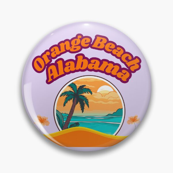 Item preview, Orange Beach Alabama Sunset Vintage Palm Tree Design designed and sold by Basma Store.