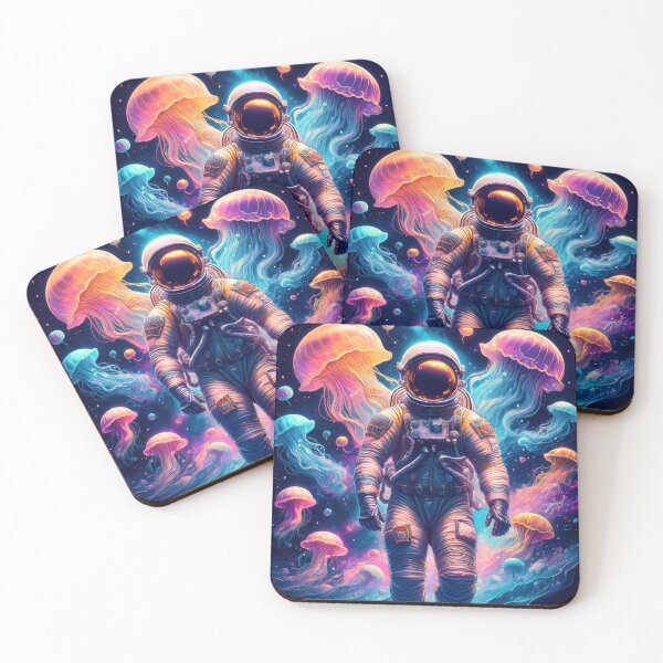 Item preview, Astronaut and Cosmic Jellyfish designed and sold by Ronin1969.