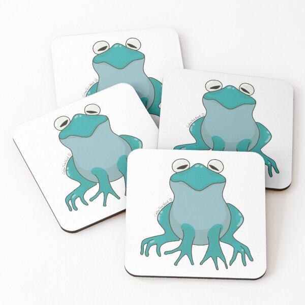 Item preview, A Bunch of Colorful Frogs! Teal Frog! designed and sold by CoffeeTechNerd.