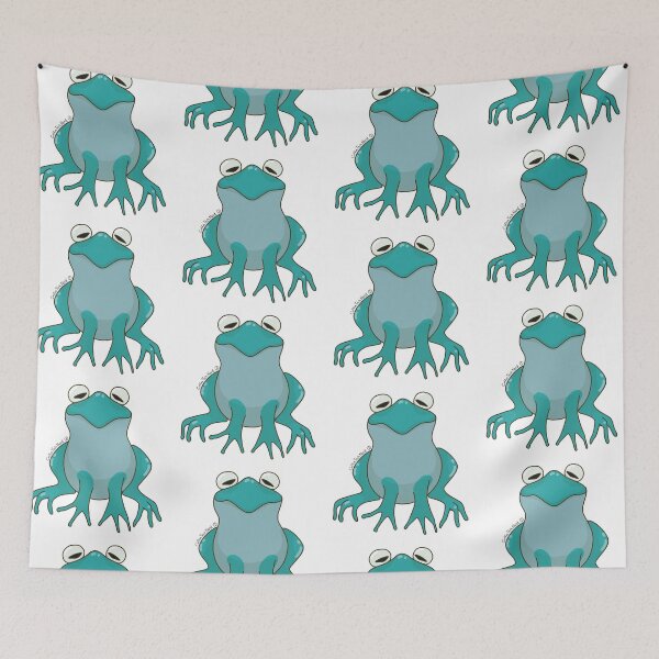 Item preview, A Bunch of Colorful Frogs! Teal Frog! designed and sold by CoffeeTechNerd.