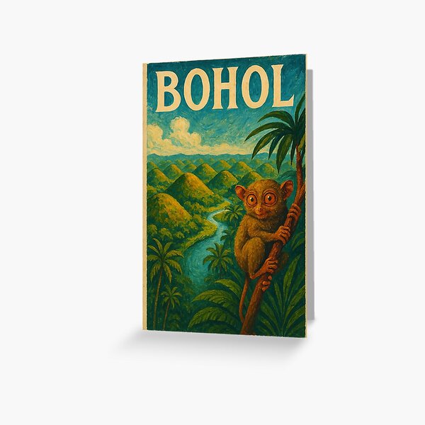 Vista previa del artículo con la obra «Fauna del tarsero de las Colinas de Chocolate de Bohol, Filipinas», diseñado y vendido por placesonearth.