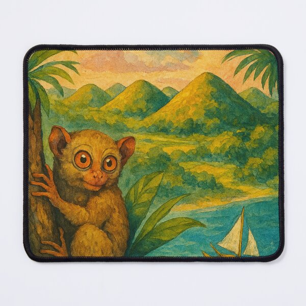 Item preview, Bohol Tarsier and Chocolate Hills Central Visayas Scene designed and sold by Places On Earth.