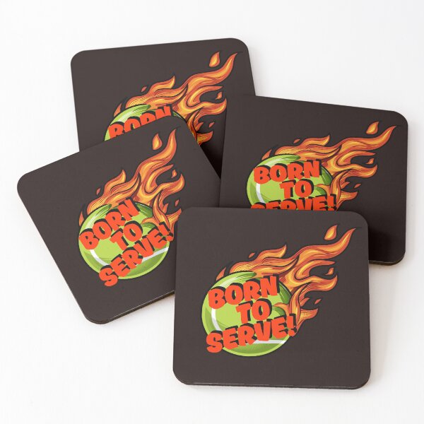 Item preview, Born to Serve – Flaming Tennis Ball Design for Tennis Lovers designed and sold by Mooncha36.