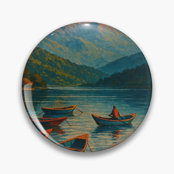 Item preview, Pokhara Fewa Lake Machapuchare Himalayas Nepal designed and sold by Places On Earth.
