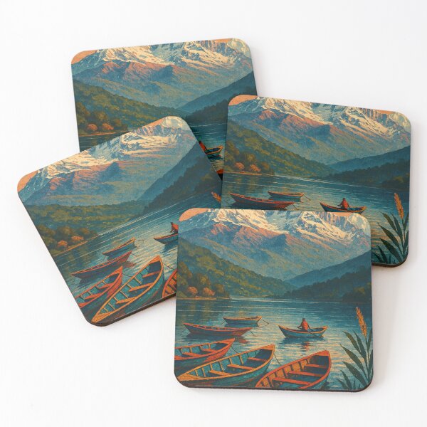 Item preview, Pokhara Fewa Lake Machapuchare Himalayas Nepal designed and sold by Places On Earth.