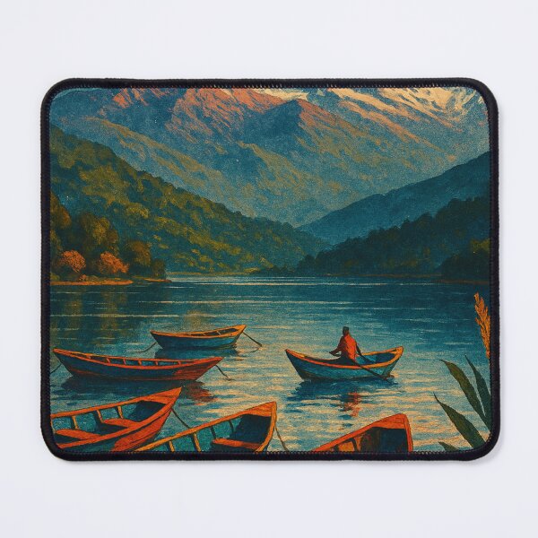 Item preview, Pokhara Fewa Lake Machapuchare Himalayas Nepal designed and sold by Places On Earth.