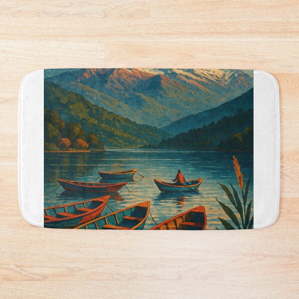 Item preview, Pokhara Fewa Lake Machapuchare Himalayas Nepal designed and sold by Places On Earth.