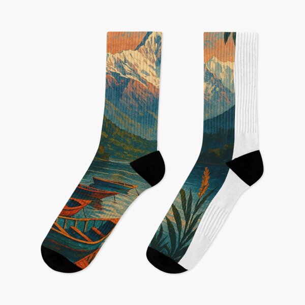 Item preview, Pokhara Fewa Lake Machapuchare Himalayas Nepal designed and sold by Places On Earth.