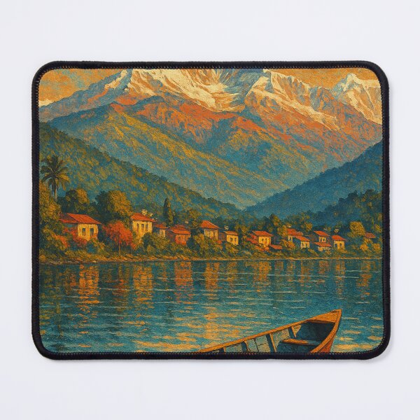 Item preview, Pokhara Lakeside View Machapuchare Mountain Nepal designed and sold by Places On Earth.