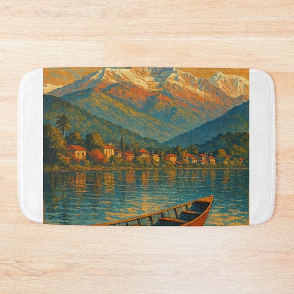 Item preview, Pokhara Lakeside View Machapuchare Mountain Nepal designed and sold by Places On Earth.