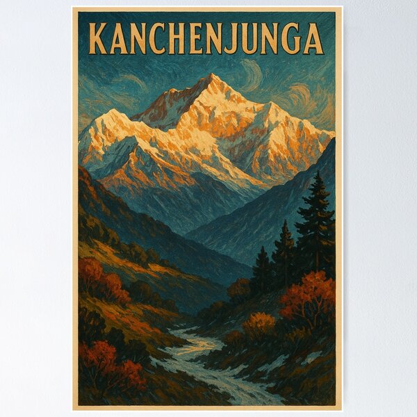 Item preview, Kanchenjunga Sikkim Mountains Autumn Valley Himalayas designed and sold by Places On Earth.