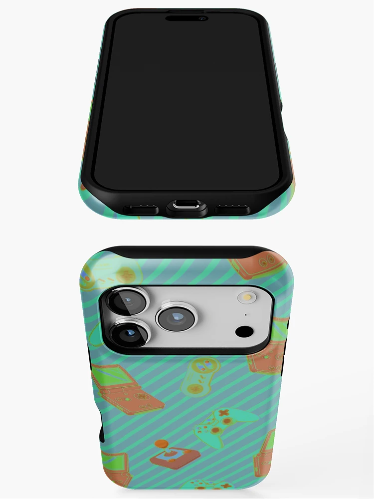 Thumbnail 3 of 4, iPhone Case, Console Me - Blue Pattern designed and sold by ModKat.