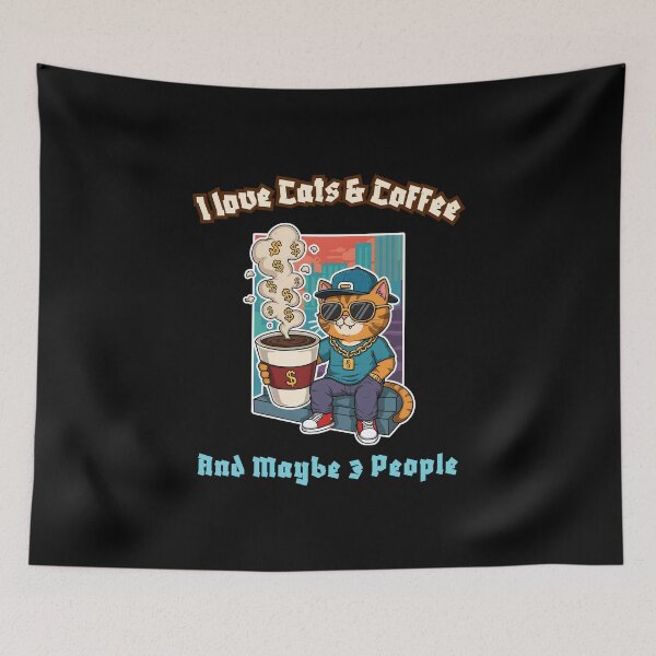 Item preview, Badass Cat & Coffee Mood Activated designed and sold by Meow Cat.