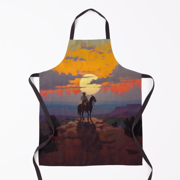 Item preview, Sunset Cowboy. Original oil artwork. Cowboy western painting. Digital art Print. Poster. Home Decor. designed and sold by organicflowart.