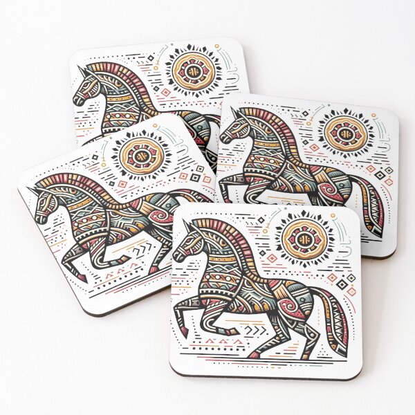 Item preview, Equine Tapestry: A Journey in Prismatic Motion designed and sold by ZenOfAIarts.