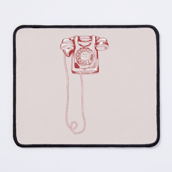 Item preview, Retro dial telephone red designed and sold by ekpatterns.