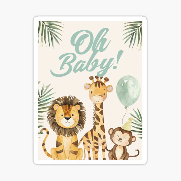 Item preview, Oh Baby Safari Animals | Jungle Baby Shower Design designed and sold by VA02-Designs.