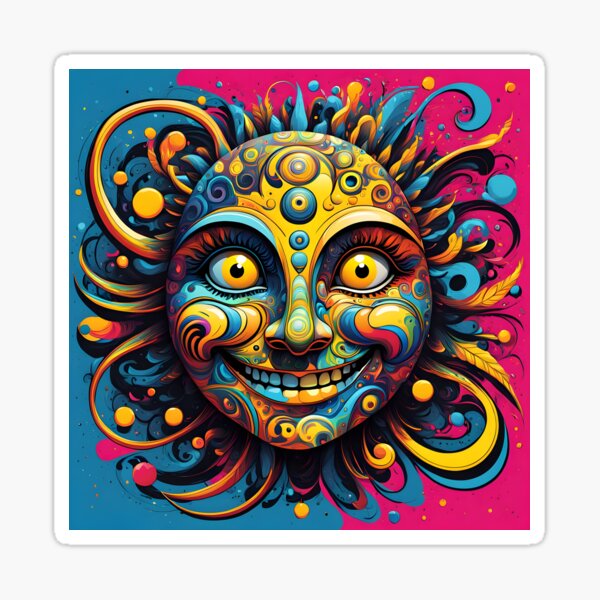 Item preview, Psychedelic Sun Face designed and sold by DMTFM.
