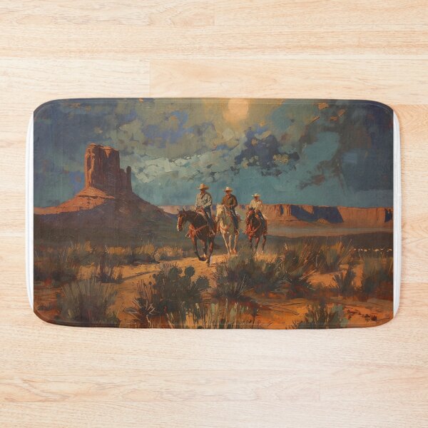 Item preview, The midnight cowboys. Original oil artwork. Cowboy western painting. Digital art Print. Poster. Home Decor. designed and sold by organicflowart.