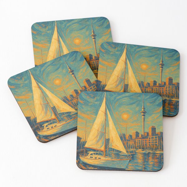 Item preview, Auckland Viaduct Harbour Sky Tower Marina Sunset View designed and sold by Places On Earth.