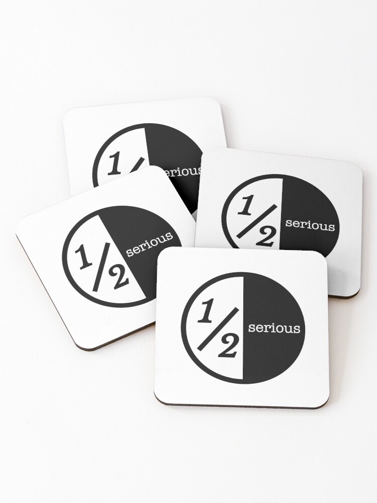 Thumbnail 1 of 5, Coasters (Set of 4), Half Serious - big logo designed and sold by HalfSerious.