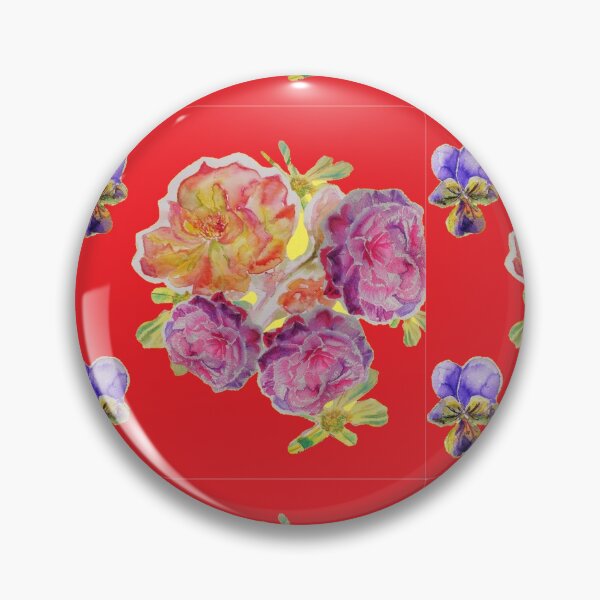 Artikelvorschau, Rose Aquarell Shabby Chic Chintz Cottage Core Retro Vintage entworfen und verkauft von Sarah  Rajkotwala.